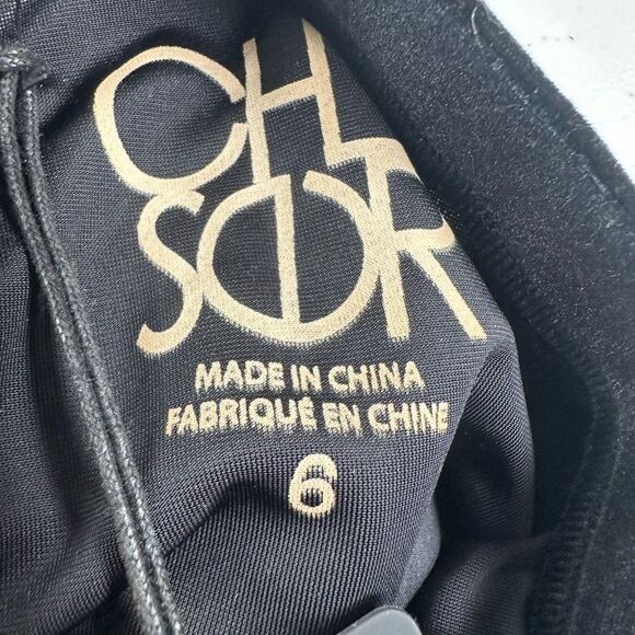 NWT Chaser Girls Black Velvet Ankle Leggings Elastic Waist - Size 6 - Picture 4 of 6